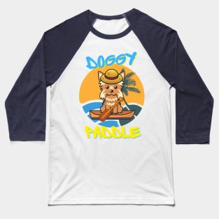 Cute Yorkshire doing the doggy paddle Baseball T-Shirt